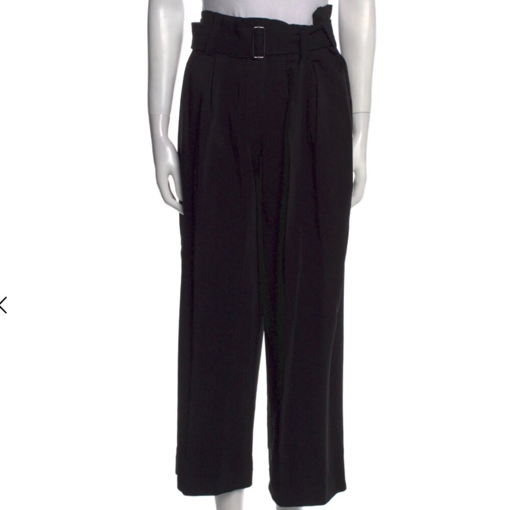 A.L.C Wide Leg High Waisted Black Pants with Belt Size 10